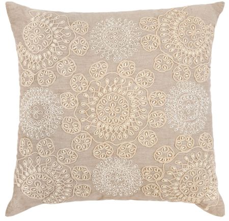 Buy Altair Beige Embroidered Indoor Cushion Online | Wholesale Supplier