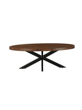 Nova Walnut Finish 130 CM Wooden Oval Coffee Table 