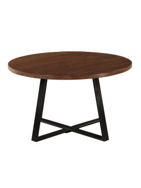 Anu Natural & Black Wooden Round Coffee Table