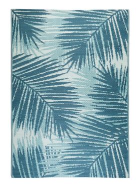 Botanica Blue Recycled Plastic Outdoor Area Rug