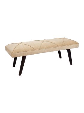 Diana Beige 2 Seater Upholstered Seating Entryway Bench - 120 cm