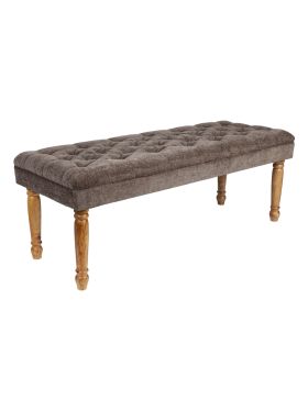 Stanley Grey Entryway Upholstered Cushioned Bench Seat - 125 Cm