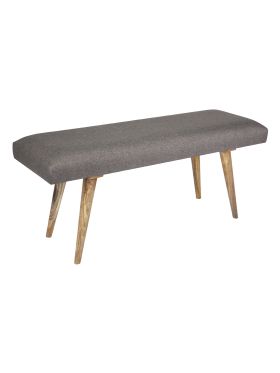Celeste Grey Upholstered Indoor Seating Bench - 117 Cm
