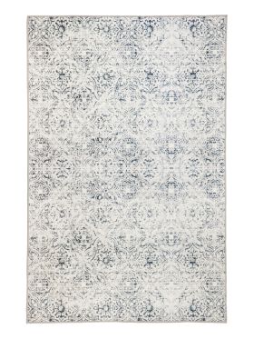 Mozaic Tiles Non-Slip Designer Grey Hallway Runner Rug