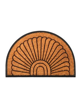 60x90 cm Kochi Decorative Half Round Rubber Bordered Coir Doormat
