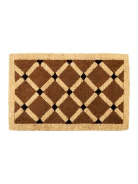 Mahi Diamond Geometrical Two Toned Thick Coir Doormat