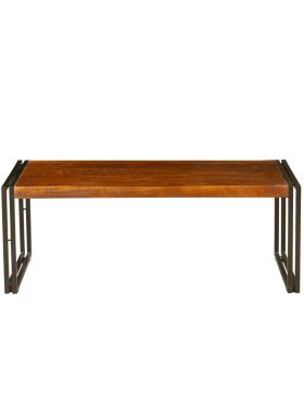 Astra Natural & Black Large Wooden Coffee Table - 120cm
