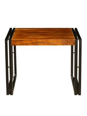 Astra Natural & Black Small Wooden Coffee Table - 60cm