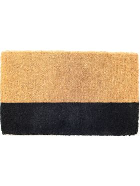 45x75 cm Black Belt Natural and Black Thick Coir Doormat