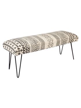 Carina Upholstered Entryway Bench With Hair Pin Legs - 120 Cm