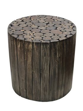 Musca Wooden Black Finish Side Table