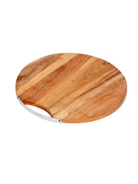 Amla Acacia Wood 36x36 cm Round Serving Board