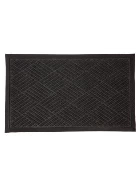 Ellora Charcoal Black Thin Polypropylene Doormat