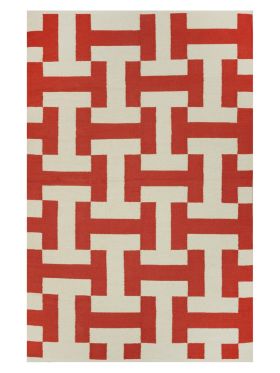 Canal Paprika Indoor Recycled Cotton Area Rug