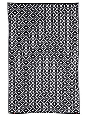 Kimberley Black and White Diamond Recycled Plastic Reversible Outdoor Rug