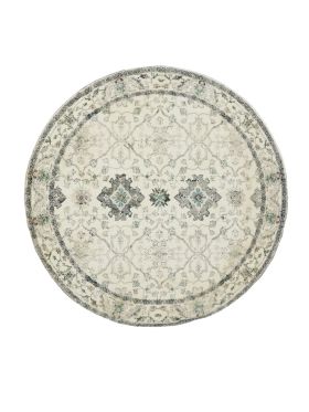 Susa Ivory Multicolour Traditional Large Round Rug
