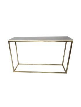 Agni Marble Top Gold Legs Console Table