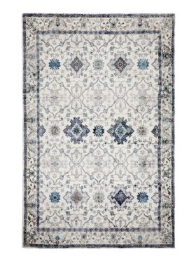 Susa Ivory Multicolour Traditional Distressed Area Rug