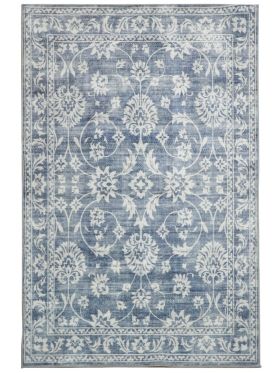 Megan Blue Machine Washable Large Carpet Rug
