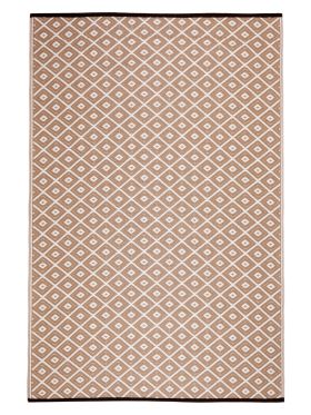 Kimberley Beige and White Diamond Recycled Plastic Reversible Large Rug