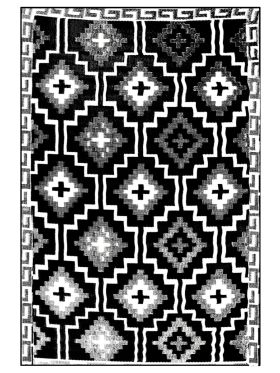 Lhasa Black and Cream Moroccan Large Recycled Plastic Rug