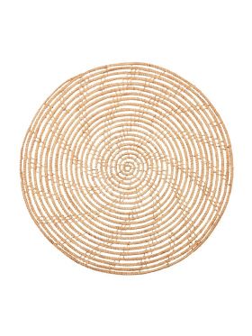 Set Of 4 Magpie 38 cm Palm Fibre Handmade Round Placemat