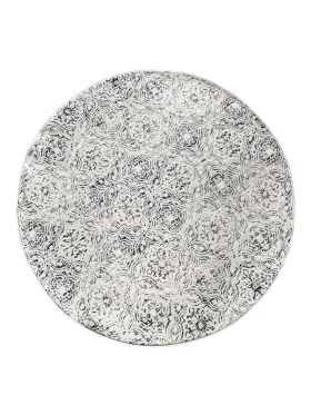 Mozaic Tiles Grey Trellis Large Non-slip Round Rug