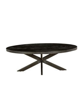 Nova Charcoal 130 CM Wooden Oval Coffee Table 