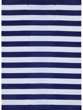 Brittany Blue & White Stripes Foldable Waterproof Large Camping Mat - 270x360 CM