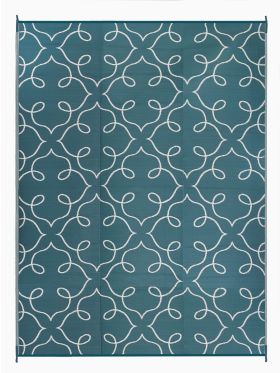 Syracuse Sea Green Floral Pattern Foldable Waterproof Large Camping Mat - 270x360 CM
