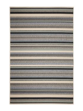 Zahra Mutlicolour Striped Large Outdoor Rug
