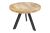 Faye Natural & Black Small Wooden Round Coffee Table