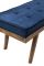 Capella Indigo Blue Upholstered Entryway Bench Seat - 120 Cm