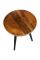 Roma Mango Wood Tall Round Side Table with Black Metal Legs