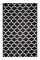 Tangier Black and White trellis Recycled Plastic Outdoor Rug