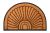 60x90 cm Kochi Decorative Half Round Rubber Bordered Coir Doormat