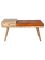 Castor Leather & Wood Seating Entryway Bench with Drawer - 100 cm