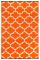 Tangier Carrot and White Moroccan Trellis Recycled Plastic Outdoor Rug