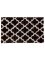 Girih Black and White Trellis PVC backed Coir Doormat
