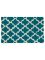 Girih Blue Trellis PVC backed Coir Doormat