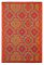 Lhasa Orange and Violet Moroccan Recycled Plastic Area Rug