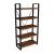 Nova Wooden & Metal Industrial 5 Tier Ladder Bookshelf or Bookcase