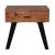 Vega Natural & Black Single Drawer Rectangle Wooden Bedside Table