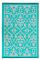 Venice Turquoise and Cream Traditional Recycled Plastic Outdoor Rug