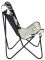 Zerene Hairon Black and White Genuine Leather Butterfly Chair 