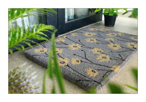 Wild Flowers 100% Coir Doormat