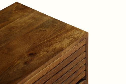 Leo Solid Wood Modern 2 Drawer Bedside Table