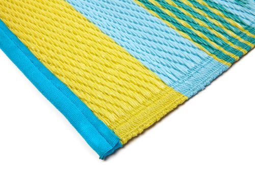 Tromso Multicoloured Blue Scandanavian Recycled Plastic Outdoor Rug