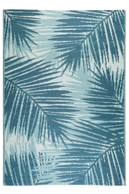 Botanica Blue Recycled Plastic Outdoor Rug