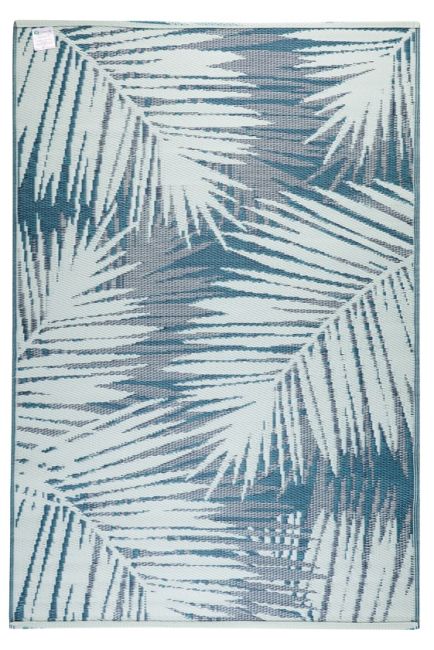 Botanica Blue Recycled Plastic Outdoor Rug